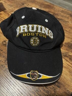 Vintage Boston Bruins Twins Enterprise Hat NHL Hockey Y2K Black Cap